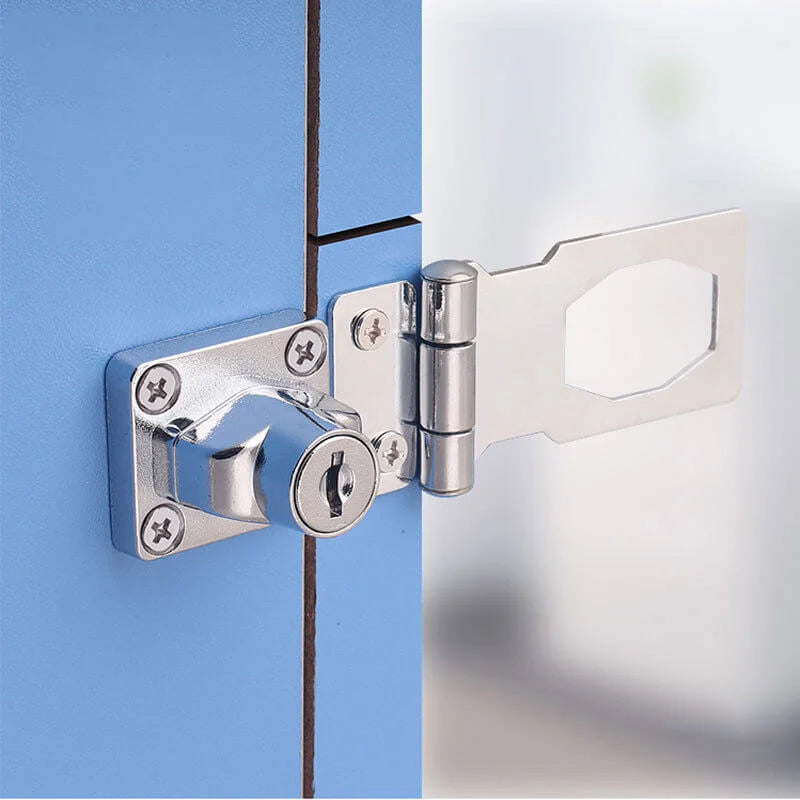 Door lock with hinge bolt and 2 keys