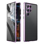 Magnetic phone case with double glass protection
