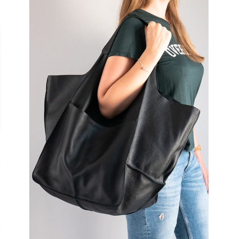 Weekender-Tasche Leder groß mit verstellbaren Tragegurten