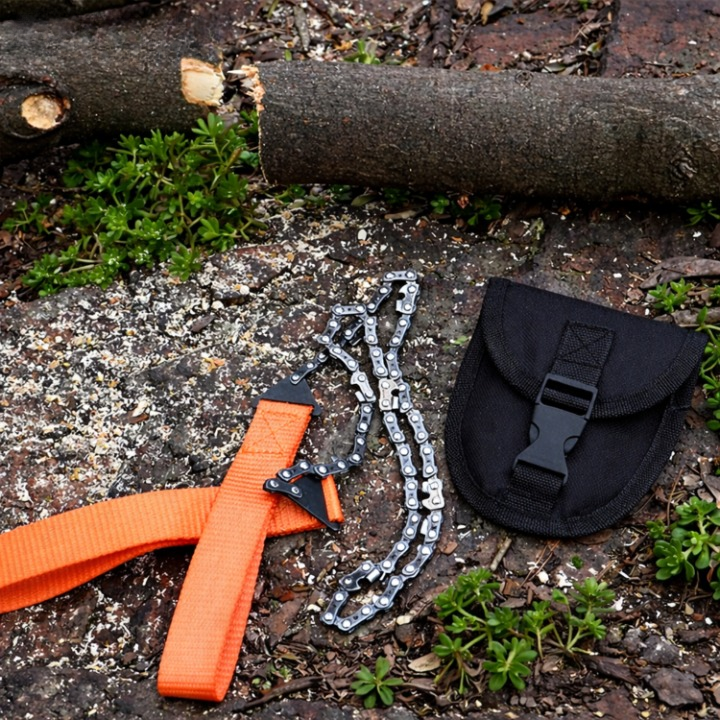 Folding Pocket Saw with Fire Steel – Compact for Outdoor Use