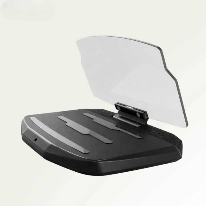 Heads-up display with wireless charging station for the car