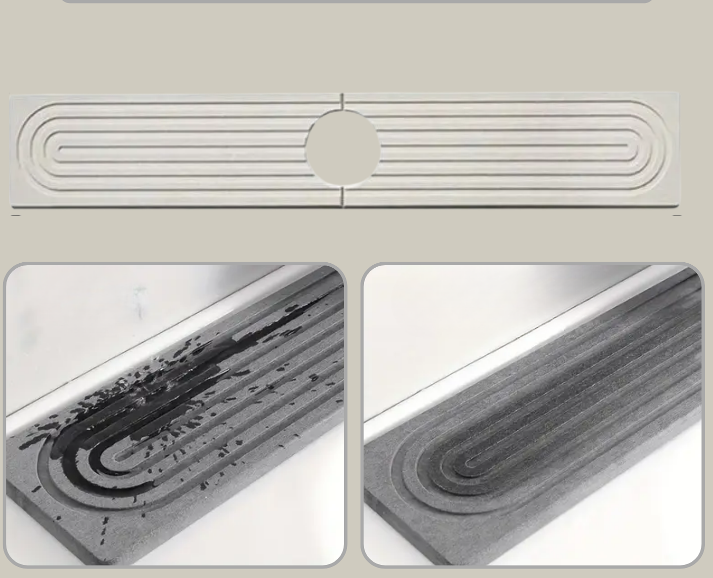 Matte made of diatomaceous earth – absorbent for kitchen and bathroom