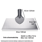 Garden scraper with manganese steel blade and wooden handle