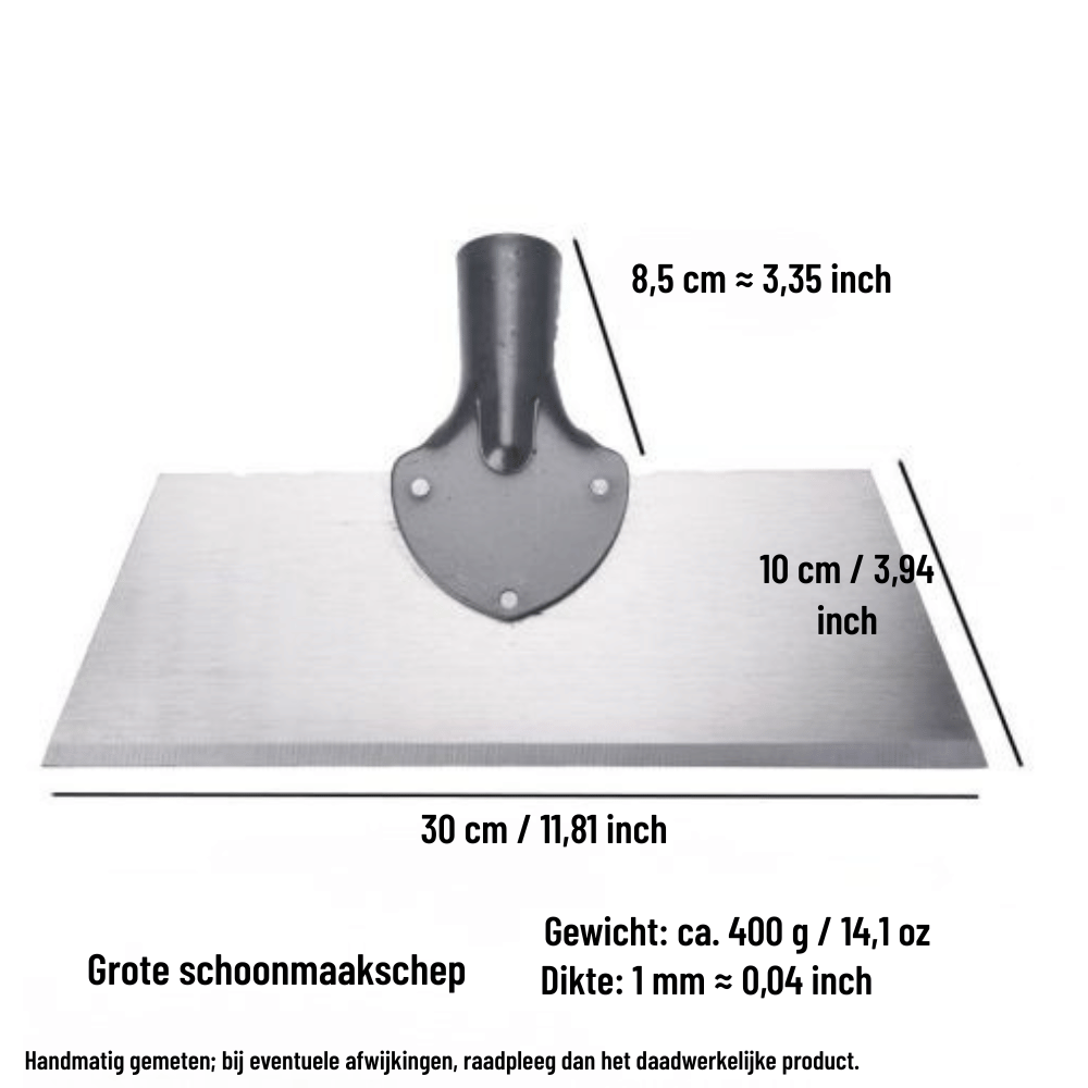Garden scraper with manganese steel blade and wooden handle