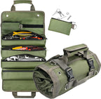 Werkzeugrolle Textil mit mehreren Taschen – Rollbar und Tragegriff