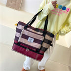 Foldable travel bag with wet compartment