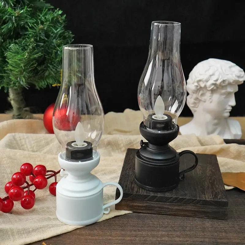 LED lantern with flame effect – battery operated