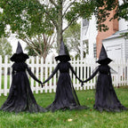 Hexen-Gartenstecker mit beleuchteten Strümpfen