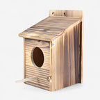 Vogelhaus Holz Natur – Wandmontage oder freistehend für Garten