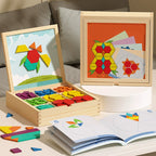 Magnetische Holzbausteine mit Musterkarten -   Mivoza Deutschland