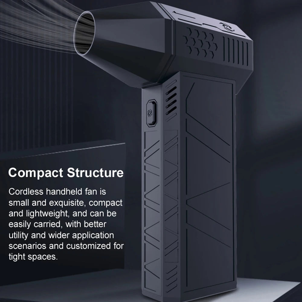 Cordless air duster gun with stepless speed control
