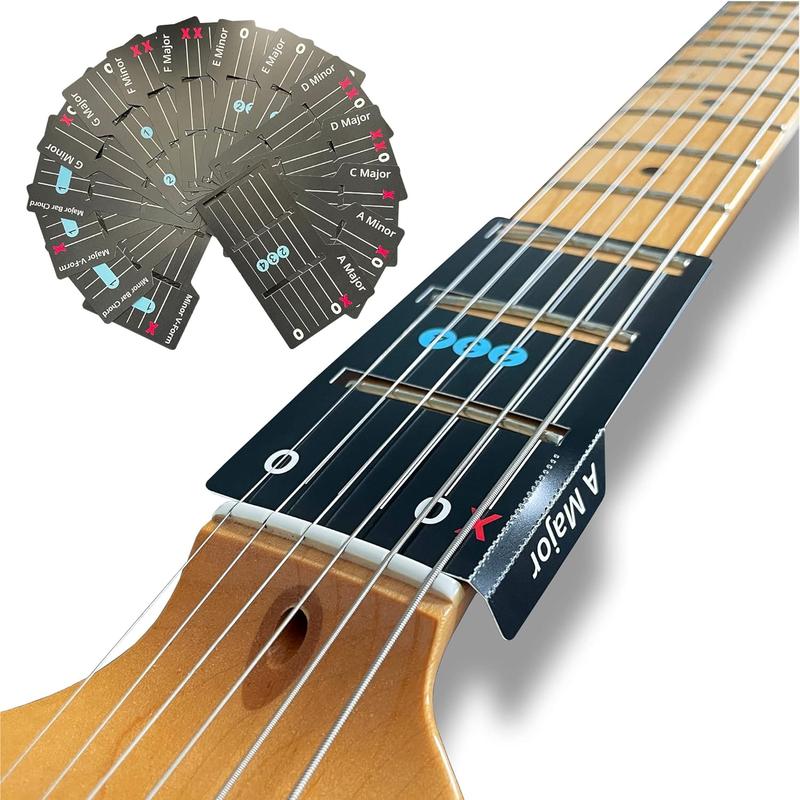 Gitarren-Akkordkarten Set mit Lernhilfe und Transportbox