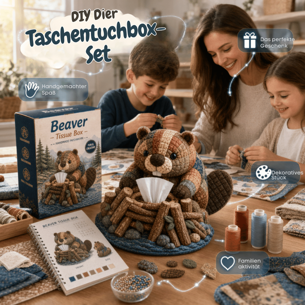 Taschentuchbox-Hülle DIY-Set mit Tierdesign
