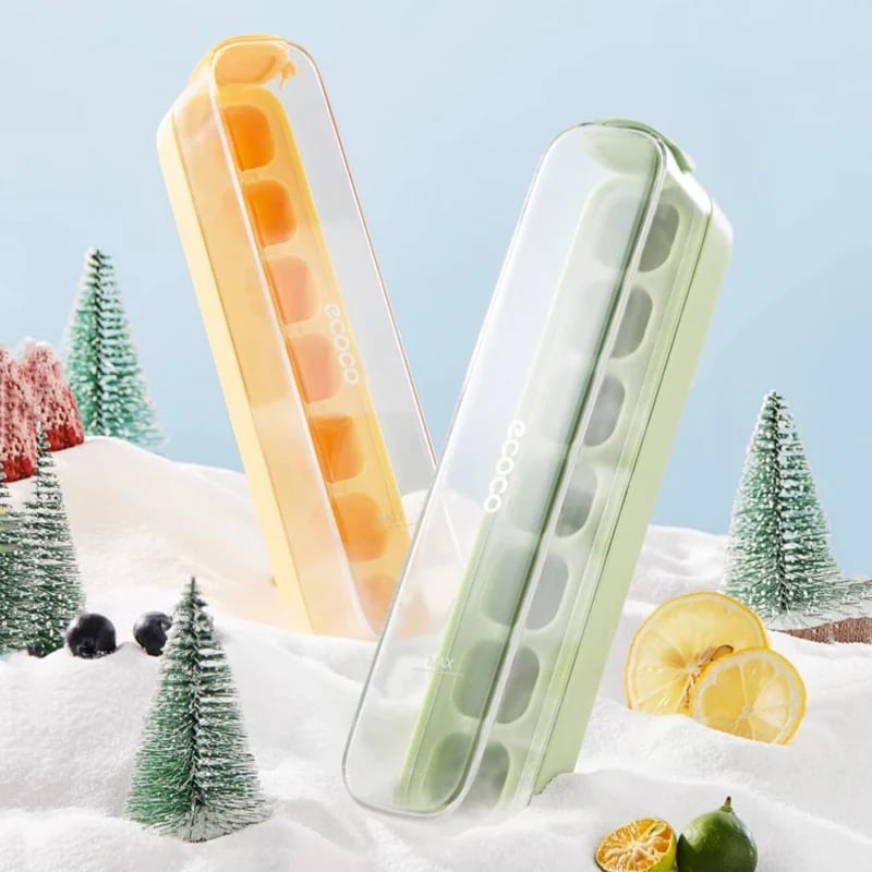 Eiswürfelform mit Pressmechanismus