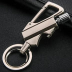 Waterproof fire starter with flint and carabiner