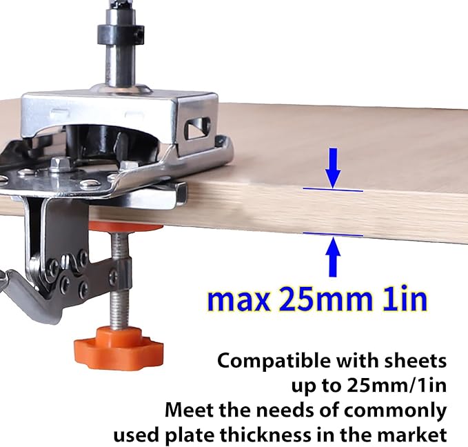 Door Hinge Drilling Template Stainless Steel with Stop Guide