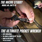 Compact ratchet tool with 1/4" drive for tight spaces