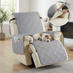 Sesselschoner für Relaxsessel mit 2 Seitentaschen, waschbar – 232 × 63 cm