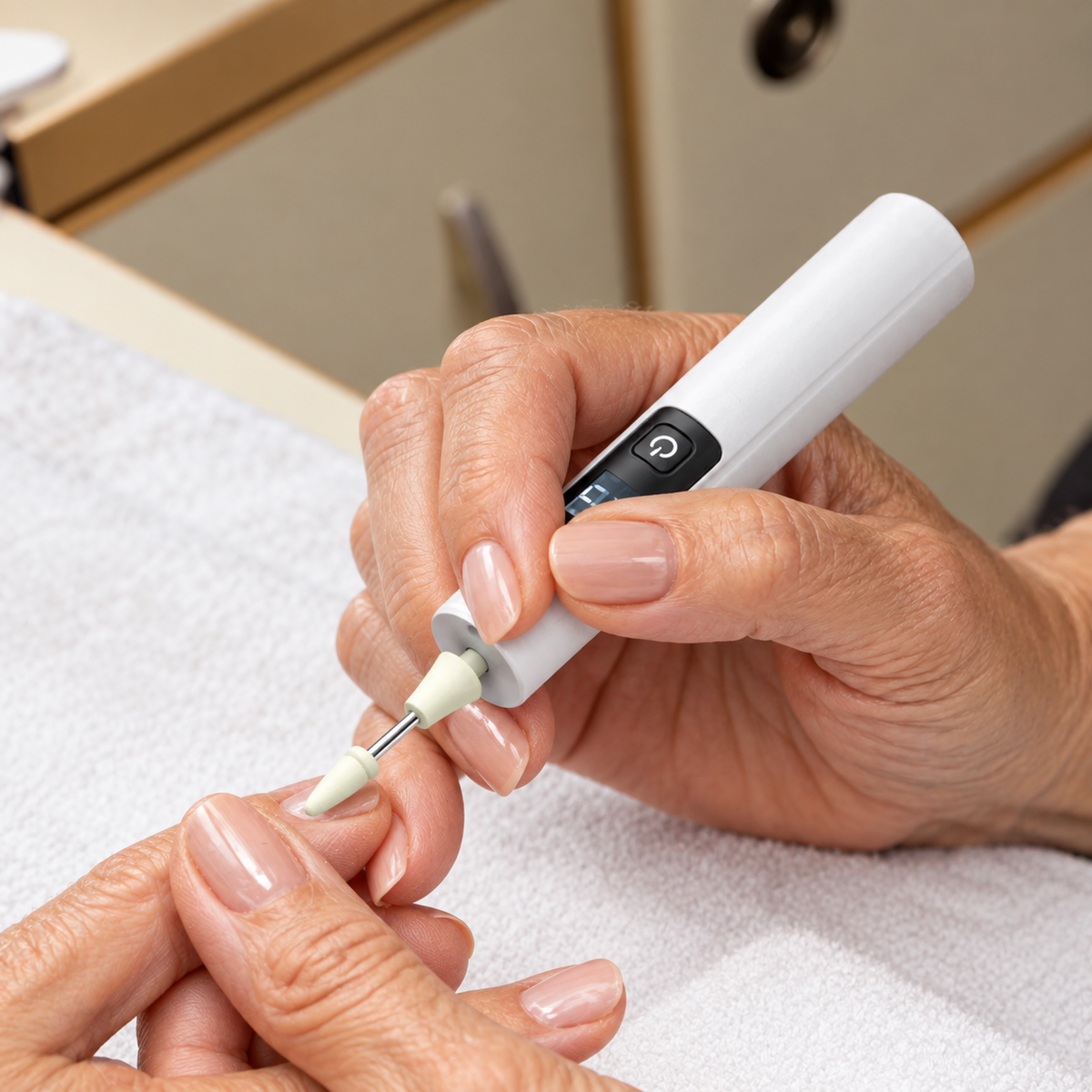 Elektrischer Nagelfeile-Set mit 4 Aufsätzen