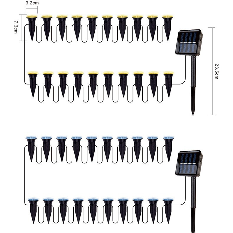 Solar-LED-Lichterkette mit automatischer Dämmerungsschaltung