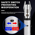Gas lighter with 360° nozzle and metal housing