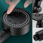High-pressure shower head with 5 spray types and self-cleaning function