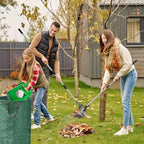 Teleskop-Gartenrechen mit verstellbarem Rechenkopf