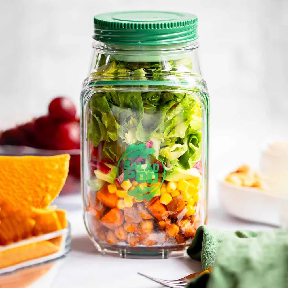Salatbehälter mit Schichtensystem – Auslaufsicher