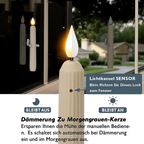 6er-Set LED-Fensterkerzen mit Dämmerungssensor – Realistische, warmweiß flackernde Flamme für gemütliche Abende Mivoza Deutschland