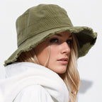 Bucket Hat Baumwolle mit verstellbarem Zugband