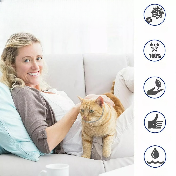 Natürliches Floh- & Zeckenhalsband Hund & Katze – 8 Monate Schutz, wasserdicht