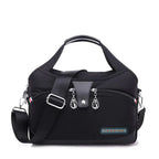 Women's handbag with shoulder strap and multiple compartments