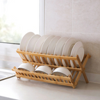 Bamboo drying rack with vertical slots