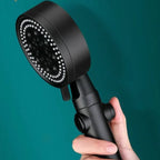High-pressure shower head with 5 spray types and self-cleaning function