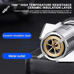 Gas lighter with 360° nozzle and metal housing