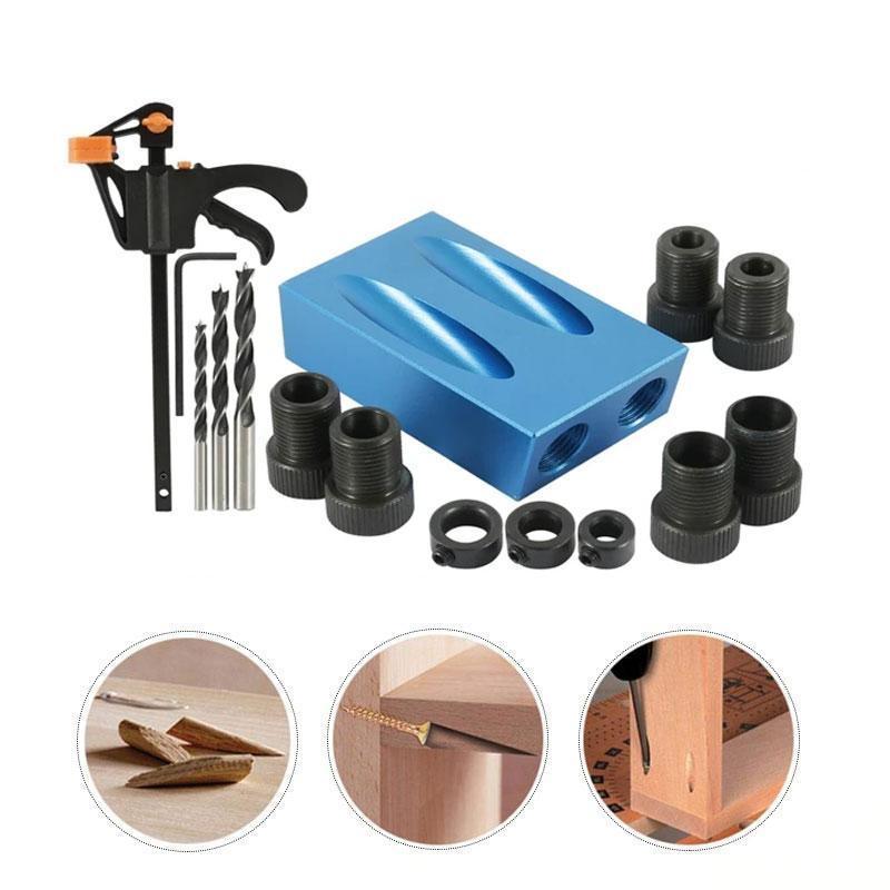 Angle Drill Positioner 15° for Precise Wood Joints