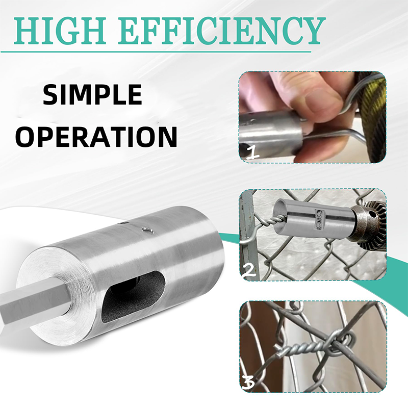 Wire tensioner for 9-gauge wire – drill attachment made of hardened steel