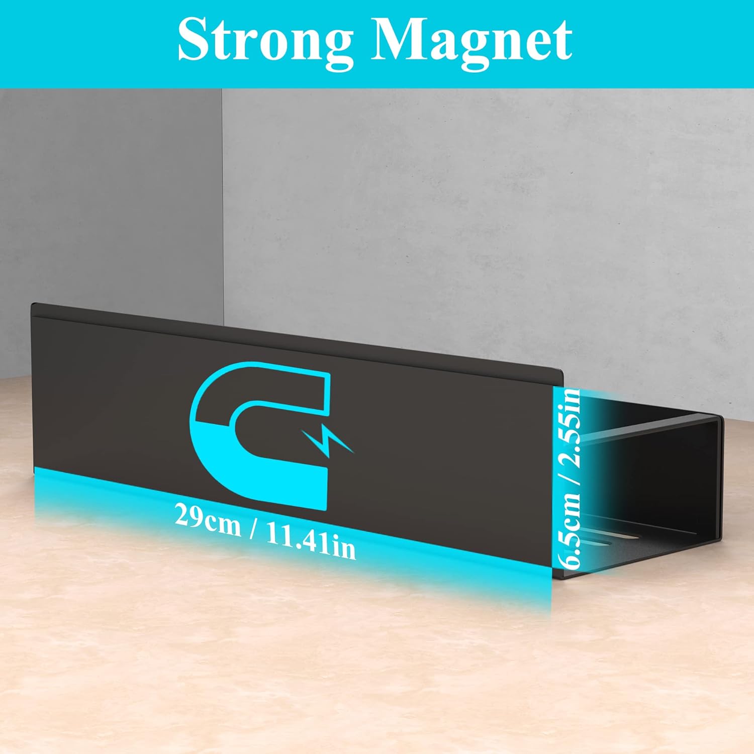 Magnetic Spice Rack Set with 4 Pieces – Powder-Coated Metal