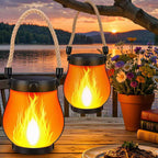 Solar Flame Lantern – LED Flame Effect for Garden, Balcony & Terrace