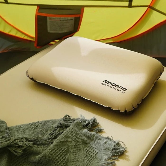 Inflatable travel pillow ergonomic for neck support