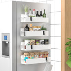 Magnetic Spice Rack Set with 4 Pieces – Powder-Coated Metal