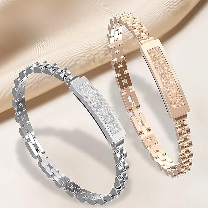 Smartes Edelstahl-Kettenarmband — Fitness-Tracker im Schmuckdesign