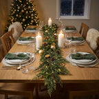 Grüne Girlande für die Weihnachtsdeko, biegsam, für Kamin und Treppe
