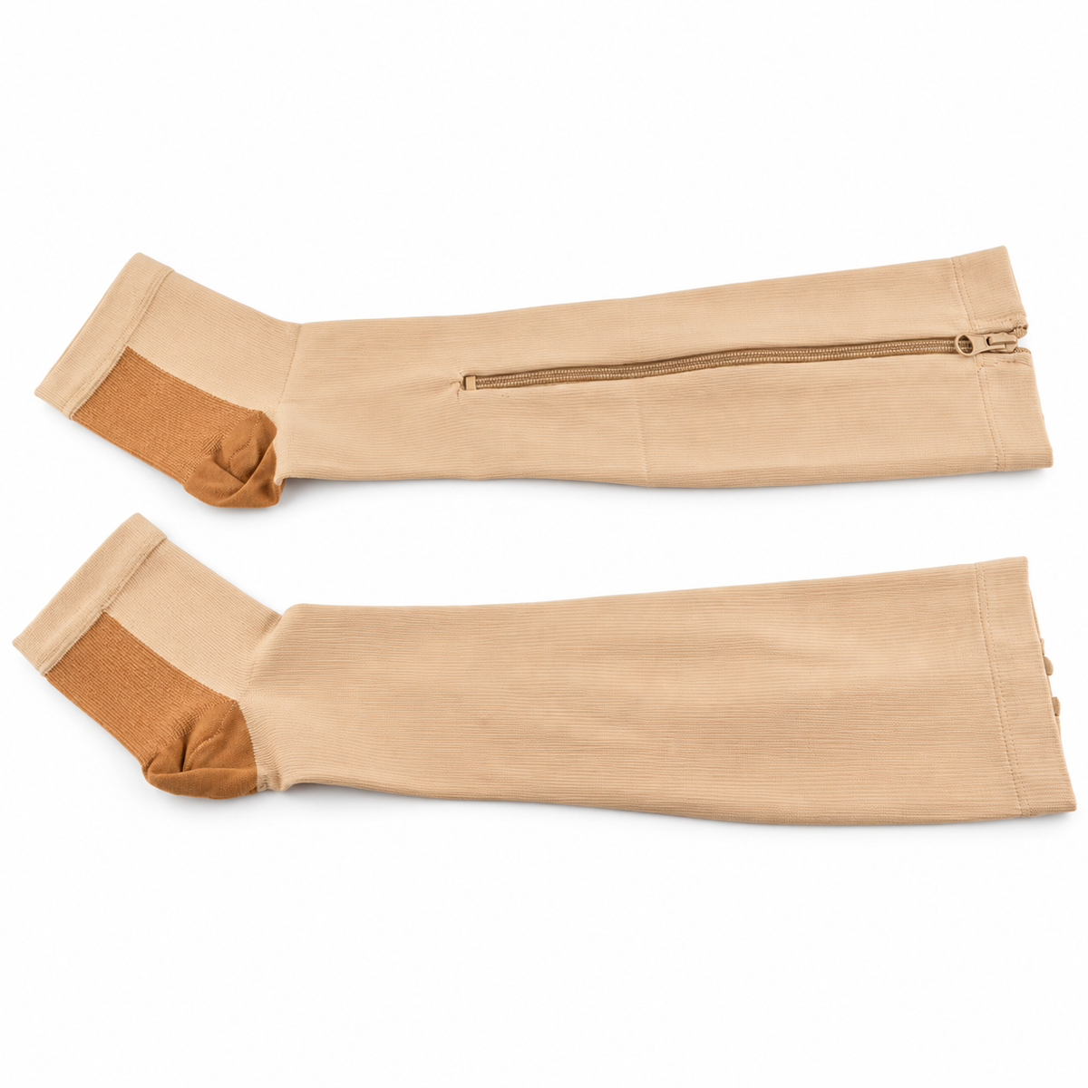 Zip-up compression stockings - Open toe