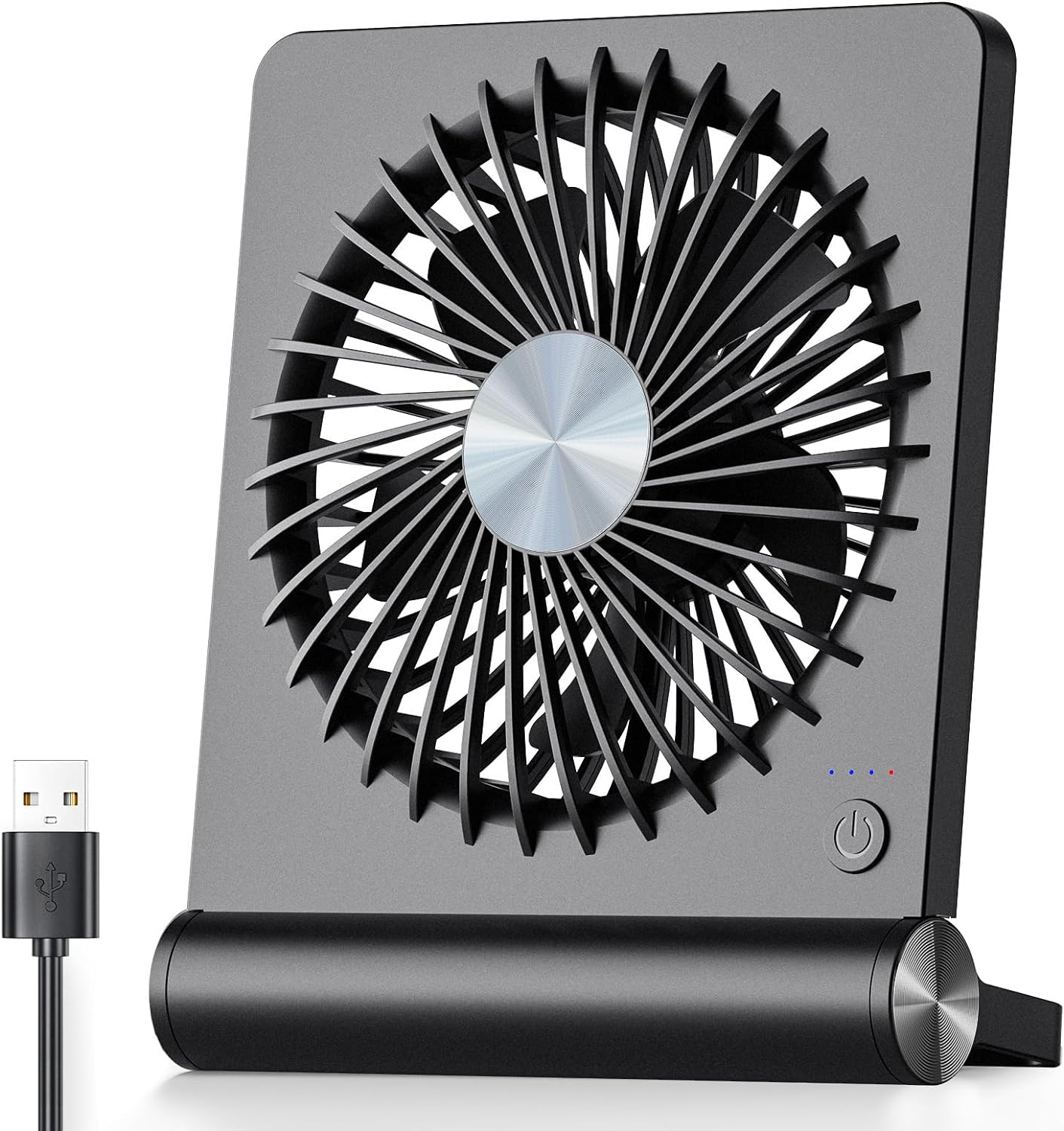 USB desk fan – ultra-quiet with stepless tilt adjustment