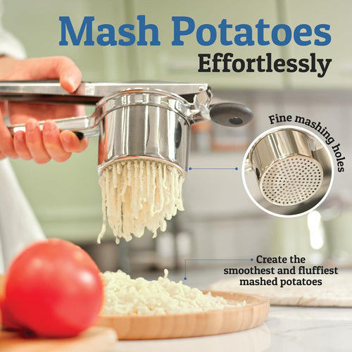 Stainless steel potato ricer – Evenly smooth mash