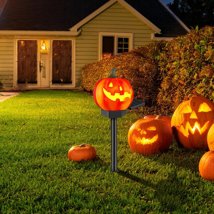 Solar-Kürbislaterne für den Garten – Warmes Halloween-Licht