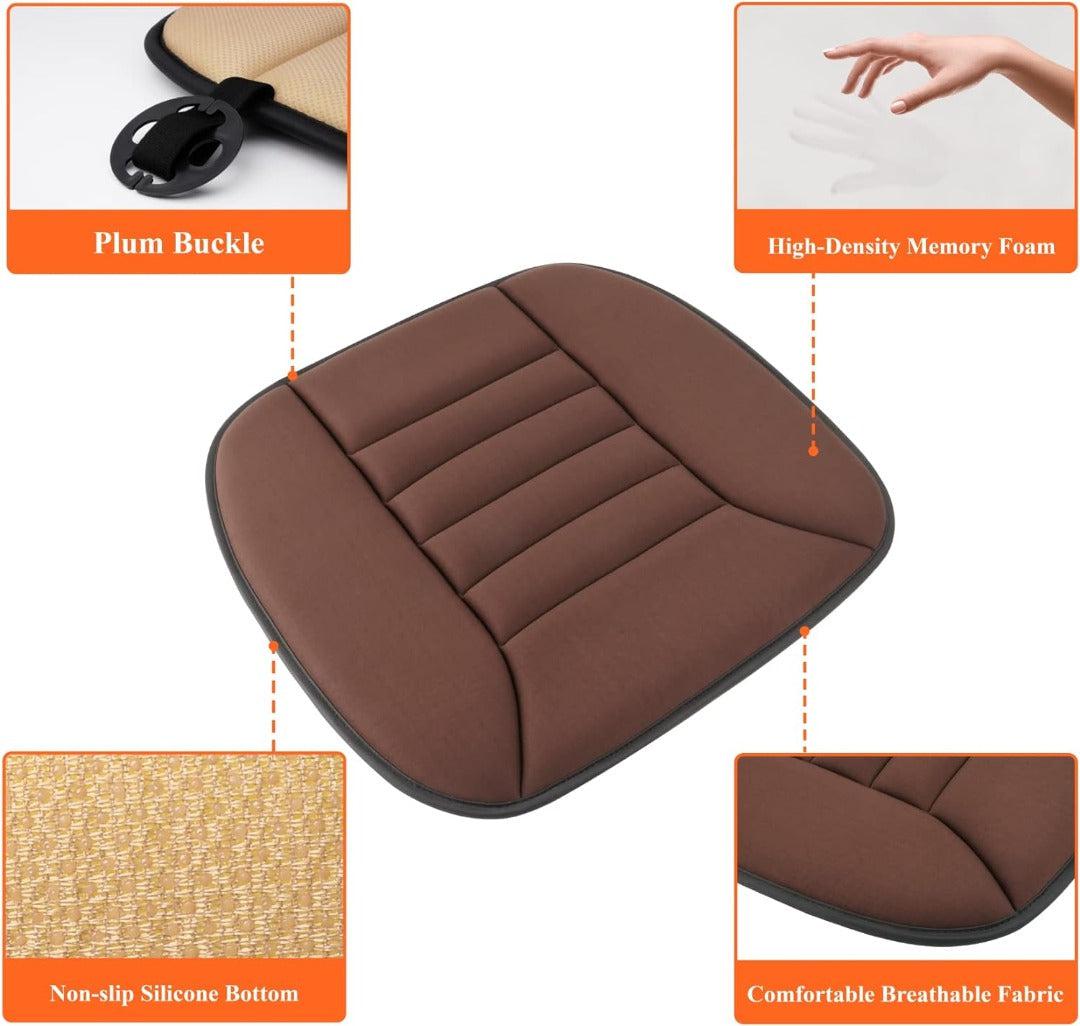 Memory foam car seat cushion with ergonomic design