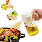 2-in-1 Oil Spray Bottle & Pourer – 470 ml Glass