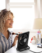 Ultra-quiet table fan with adjustable angle
